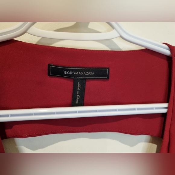 BCBG burgundy cowl back tunic dress size M - Picture 3 of 3